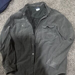 Columbia Men's Charcoal Corduroy and fleece Shirt Jacket